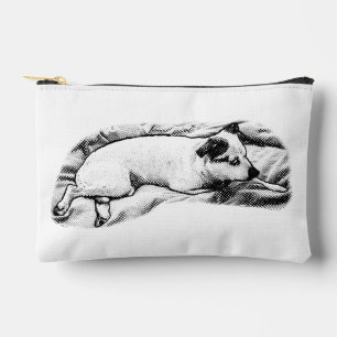 Chic Terrier Lines mit Snowy-Speck Zubehörtasche