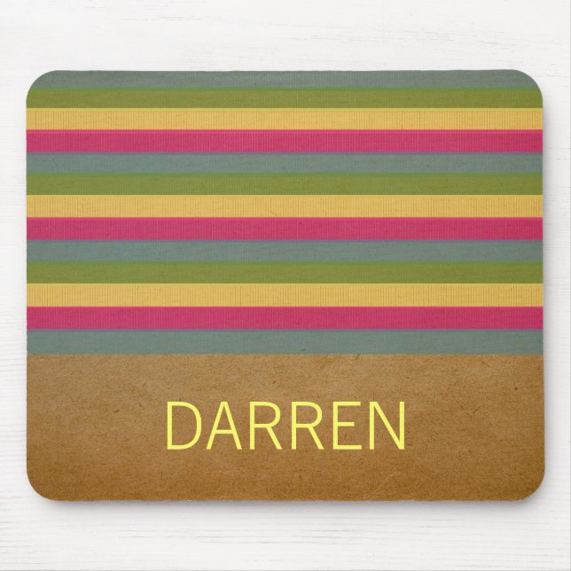 Chic Textured Stripes Mousepad (Vorne)