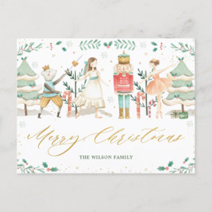 Chic The Nutcracker Ballet Frohe Weihnachten  Postkarte