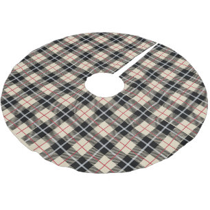 Chic-Thompson-Kameltartan-kariertes Muster Polyester Weihnachtsbaumdecke