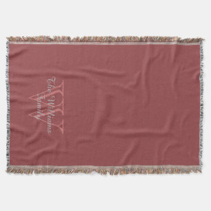 CHIC THROW_ " Familie" NAME ÜBER MONOGRAMM Decke