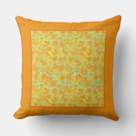 Chic Throw Kissen oder Kissen, Affodien und Polkas