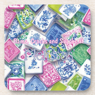 Chic Tiles Bams Cracks Snacks Benutzerdefiniertes  Getränkeuntersetzer