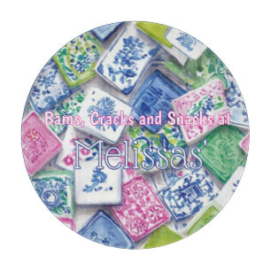 Chic Tiles Bams Cracks Snacks Benutzerdefiniertes Schneidebrett