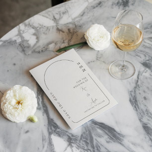 Chic & Timeless: Minimalistische Hochzeit elegant Einladung