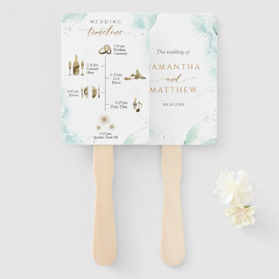 Chic, Timeline und Willkommensfarbe Blau grün Fächer