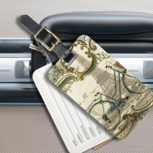 Chic Traveller Vintage Fahrräder paris eifftower Gepäckanhänger