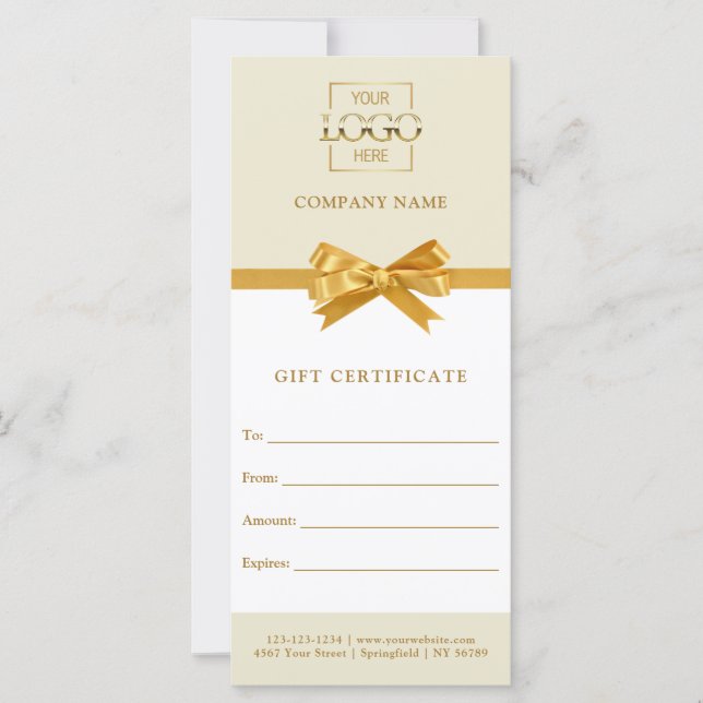 Chic Trendy Business Personalized Gift Certificate (Vorderseite)