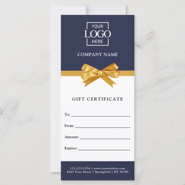 Chic Trendy Business Personalized Gift Certificate (Vorderseite)