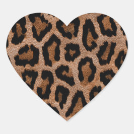 Chic Trendy Leopard Pattern Herz-Aufkleber