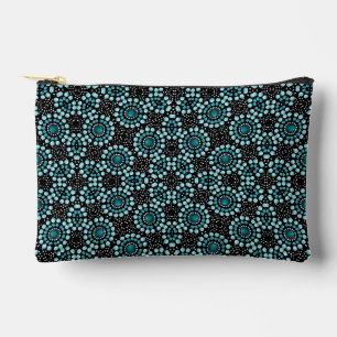 Chic Trendy Modern Stylish Girly Aquamarin Dot Art Zubehörtasche