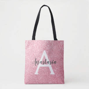 Chic & Trendy Rose Gold Glitzer Glitzern Monogramm