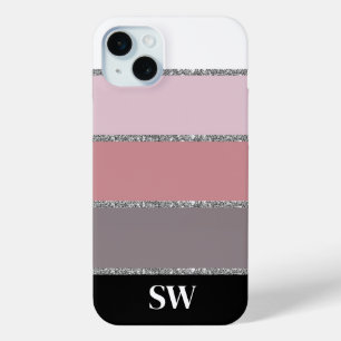 Chic Trendy Striping   MIT MONOGRAMM Case-Mate iPhone Hülle