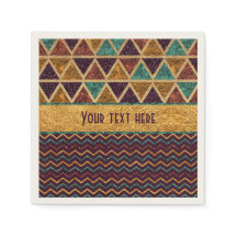 Chic Triangle Chevrons Fake Glitzer Goldene Foil