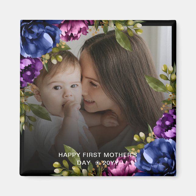 Chic Tropical Boho Floral Mutter's Day Geschenk Ma Magnet (Vorne)