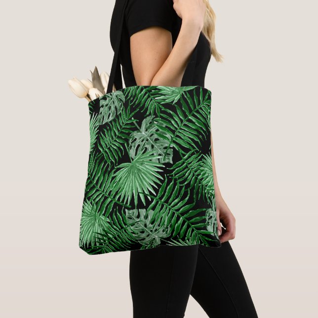 Chic Tropical Green Palm Tree Blätter Summer Art (Von Nahem)