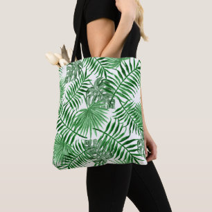 Chic Tropical Green Palm Tree Blätter Summer Art