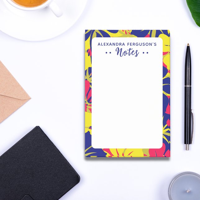 Chic Tropical Lila Pink Yellow Floral Pattern Post-it Klebezettel (Von Creator hochgeladen)