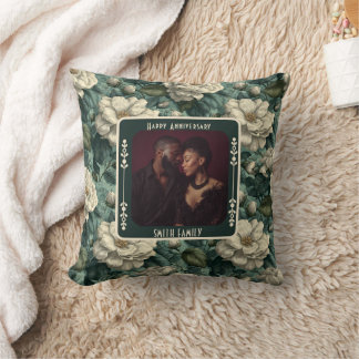 Chic True Love Wedding Anniversary  Throw Pillow   Kissen