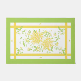 CHIC TÜR MAT_ HÜBSCH 33 BUTTER/60 GRÜNE FLÖSSE FUßMATTE