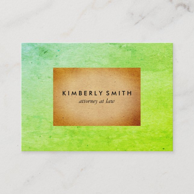 Chic Two Tone Color Blocks Visitenkarte (Vorderseite)