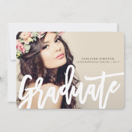 Chic Typografy Abschluss Annoucement Ankündigung