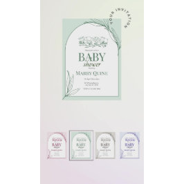 Chic Typografy Baby Shower Einladung