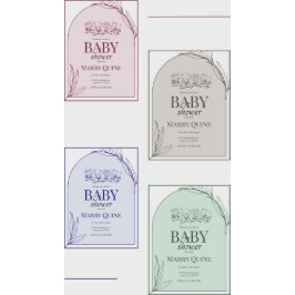 Chic Typografy Baby Shower Einladung