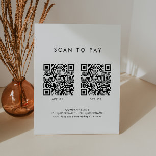 Chic Typografy Business 2 bedient Scans zur Bezahl Sockelschild