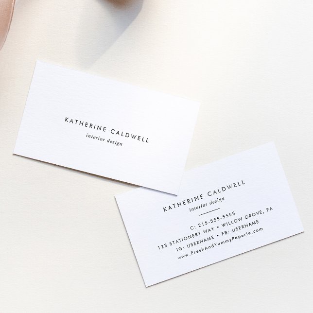 Chic Typografy Business Card Visitenkarte (Von Creator hochgeladen)