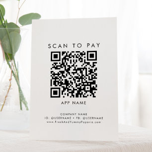 Chic Typografy Business Scan zu bezahlen Sockelschild