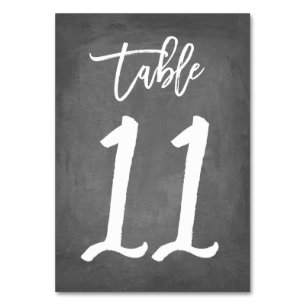 Chic Typografy Chalkboard Tischnummer Tabelle 11