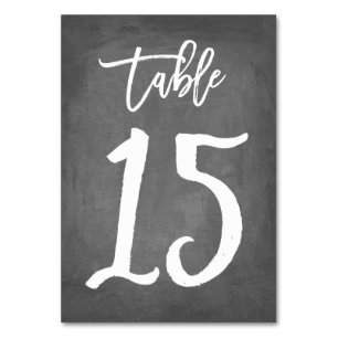 Chic Typografy Chalkboard Tischnummer   Tabelle 15