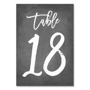 Chic Typografy Chalkboard Tischnummer   Tabelle 18