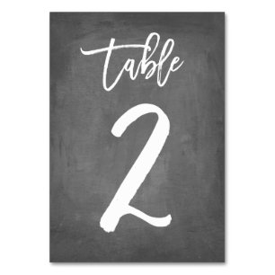 Chic Typografy Chalkboard Tischnummer   Tabelle 2