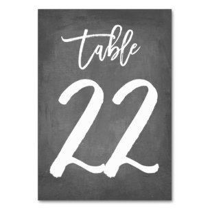 Chic Typografy Chalkboard Tischnummer   Tabelle 22
