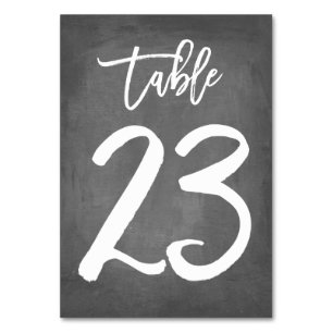 Chic Typografy Chalkboard Tischnummer   Tabelle 23