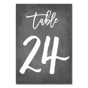 Chic Typografy Chalkboard Tischnummer   Tabelle 24