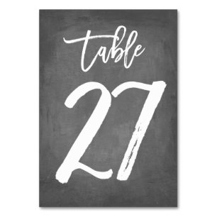 Chic Typografy Chalkboard Tischnummer   Tabelle 27