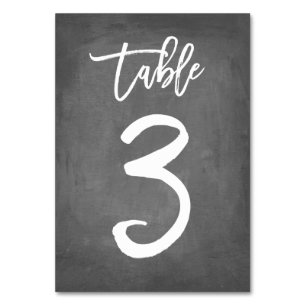 Chic Typografy Chalkboard Tischnummer   Tabelle 3