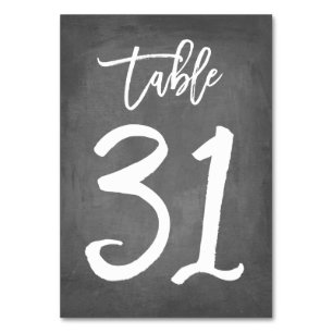 Chic Typografy Chalkboard Tischnummer   Tabelle 31