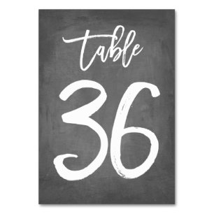 Chic Typografy Chalkboard Tischnummer   Tabelle 36