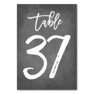 Chic Typografy Chalkboard Tischnummer   Tabelle 37