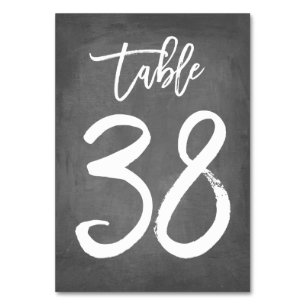 Chic Typografy Chalkboard Tischnummer   Tabelle 38