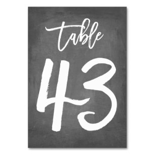 Chic Typografy Chalkboard Tischnummer   Tabelle 43