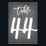 Chic Typografy Chalkboard Tischnummer | Tabelle 44<br><div class="desc">Kontaktieren Sie mich für weitere Tischnummern oder Sonderfarben.</div>