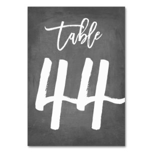 Chic Typografy Chalkboard Tischnummer   Tabelle 44