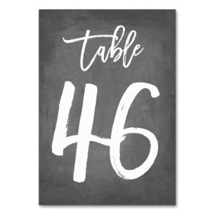 Chic Typografy Chalkboard Tischnummer   Tabelle 46