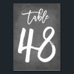 Chic Typografy Chalkboard Tischnummer | Tabelle 48<br><div class="desc">Kontaktieren Sie mich für weitere Tischnummern oder Sonderfarben.</div>