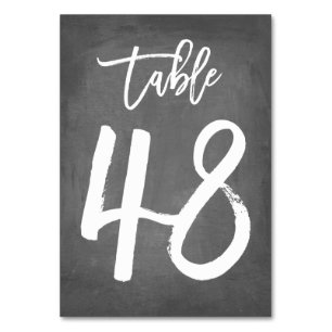 Chic Typografy Chalkboard Tischnummer   Tabelle 48